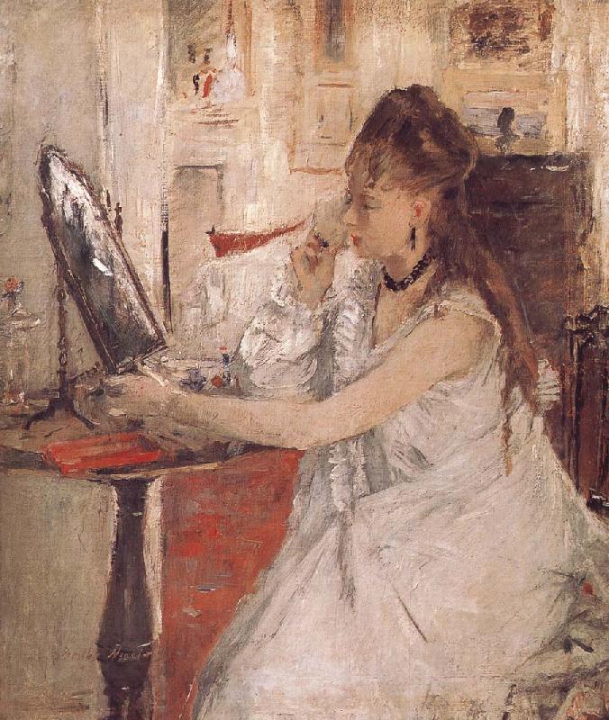 Berthe Morisot Woamn is Making up Germany oil painting art